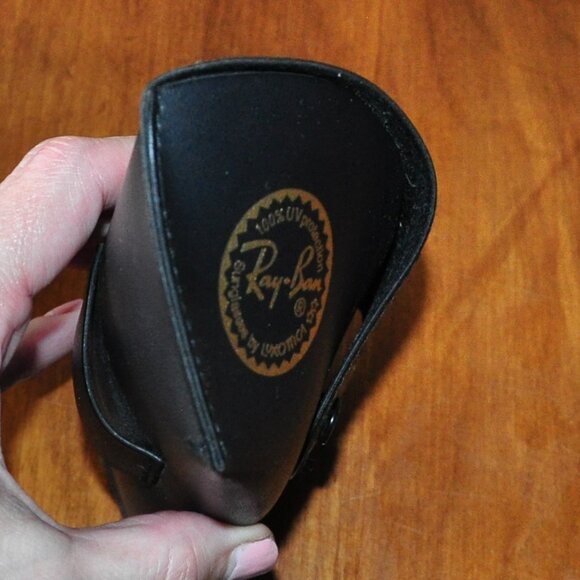 Ray-Ban Black Leather Hard Sunglasses Belt Loop Case Only - Picture 5 of 7